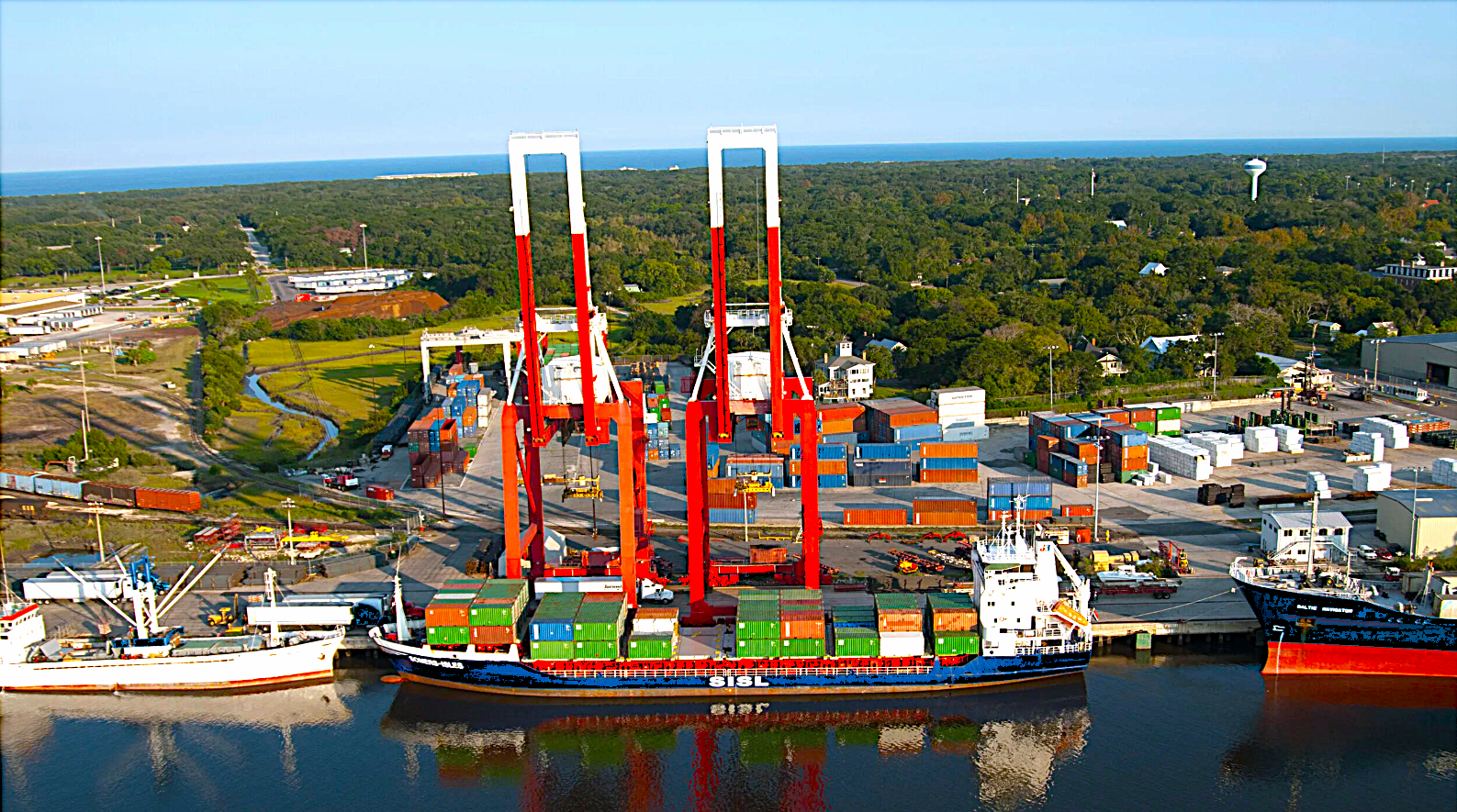 Cargo ship at the Port