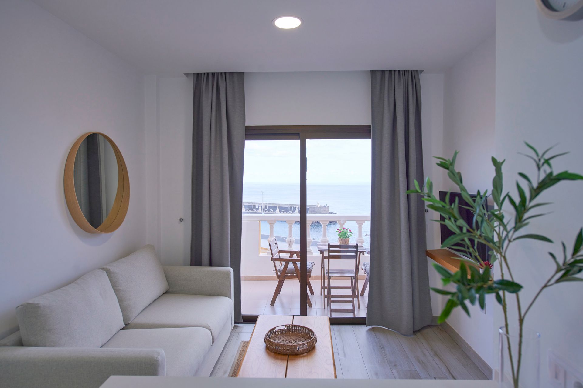 salón con terraza de un apartamento en la Restigna