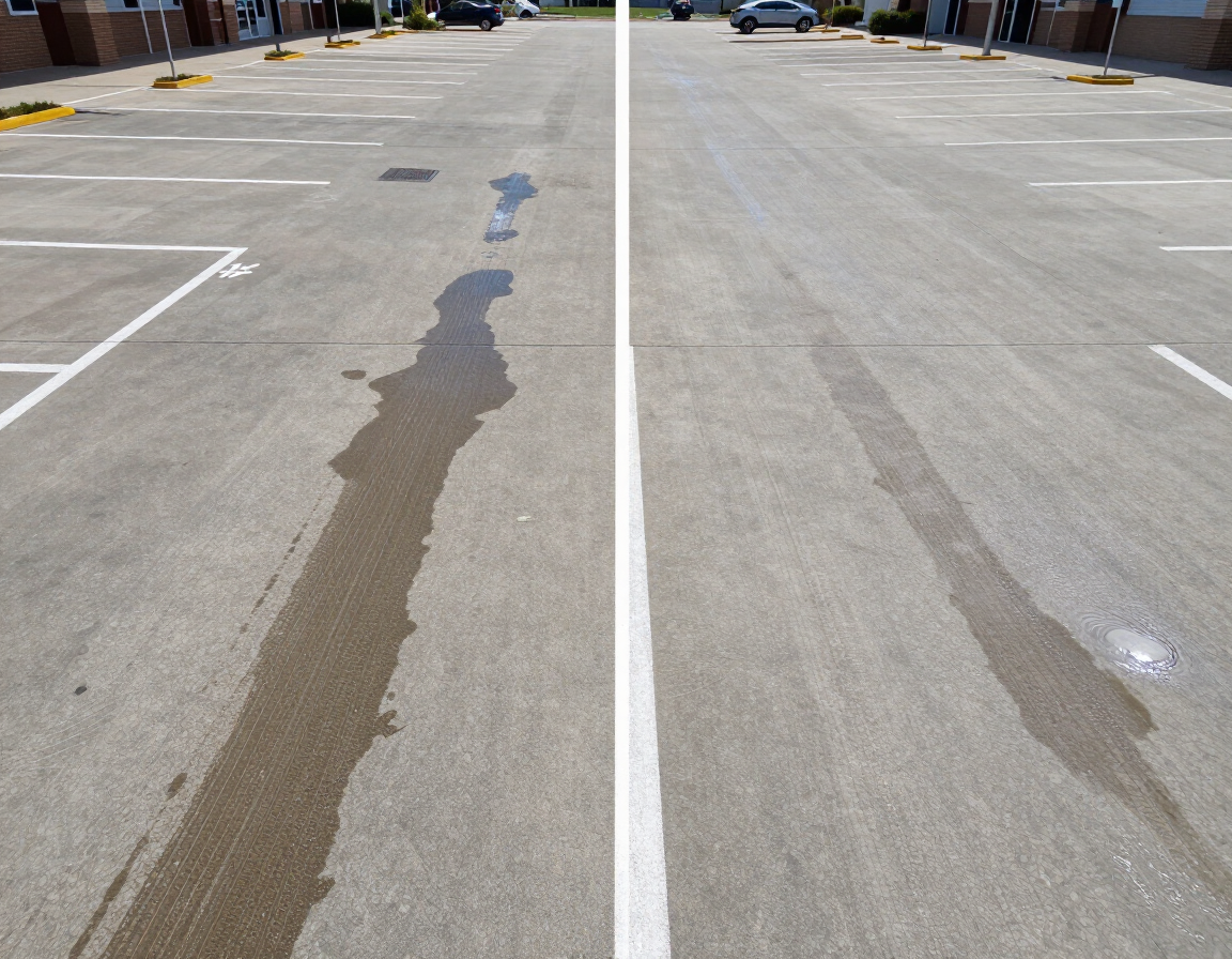 Commercial lot power washed in Ormond Beach, FL