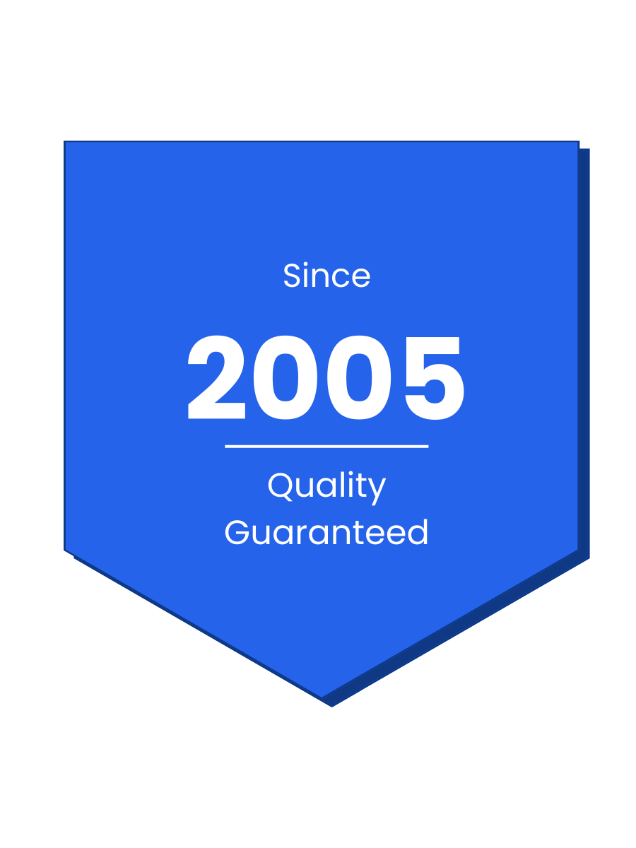Blue badge with 