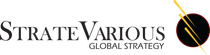 A logo for a company called strate various global strategy