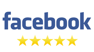 A facebook logo with five stars on it