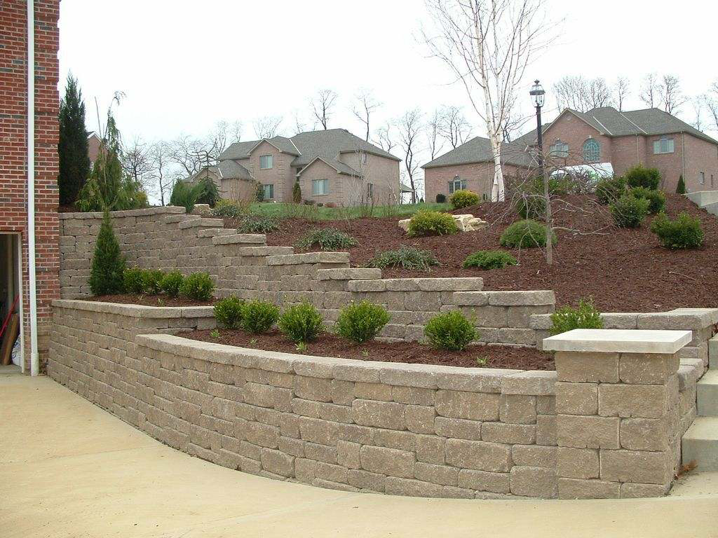Brick Wall with Plants — Bridgeville, PA — MC Landscaping