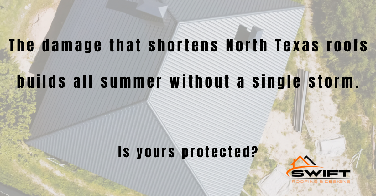 Protect roof from heat North Texas Swift Roofing Rockwall attic ventilation summer inspection