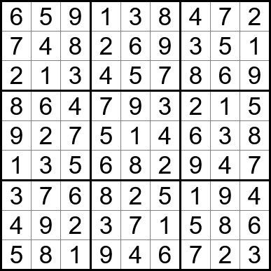 9x9 number grid puzzle with black digits in white squares and gray borders