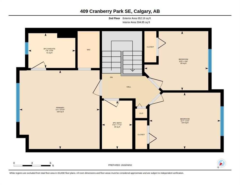 Floor plan of a Calgary condo unit with rooms, hallways, stairs, and measurements.