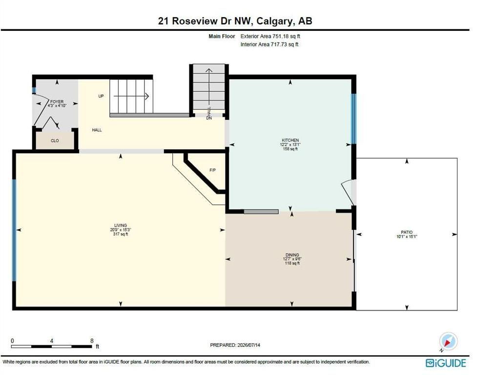 Floor plan of a residential interior with labeled rooms and measurements.