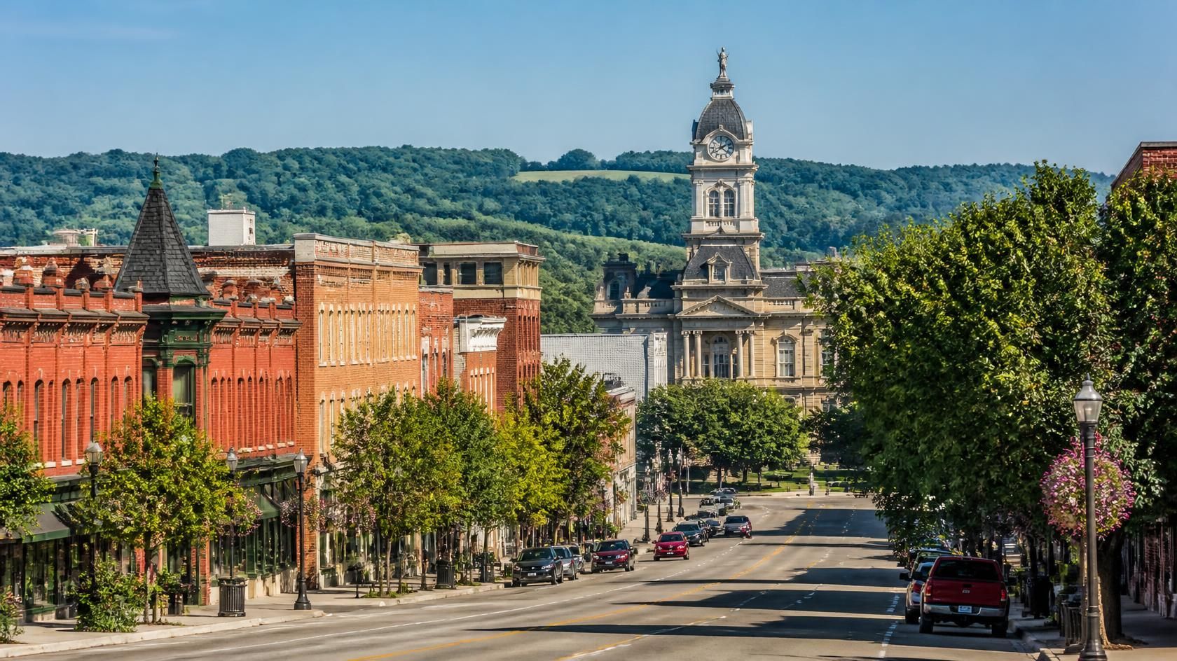Cost of living in Wooster, OH with downtown buildings and local scenery