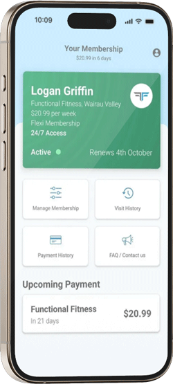 Tortoise gym management software screenshot.