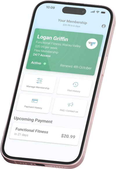 Tortoise gym management software phone screenshot.