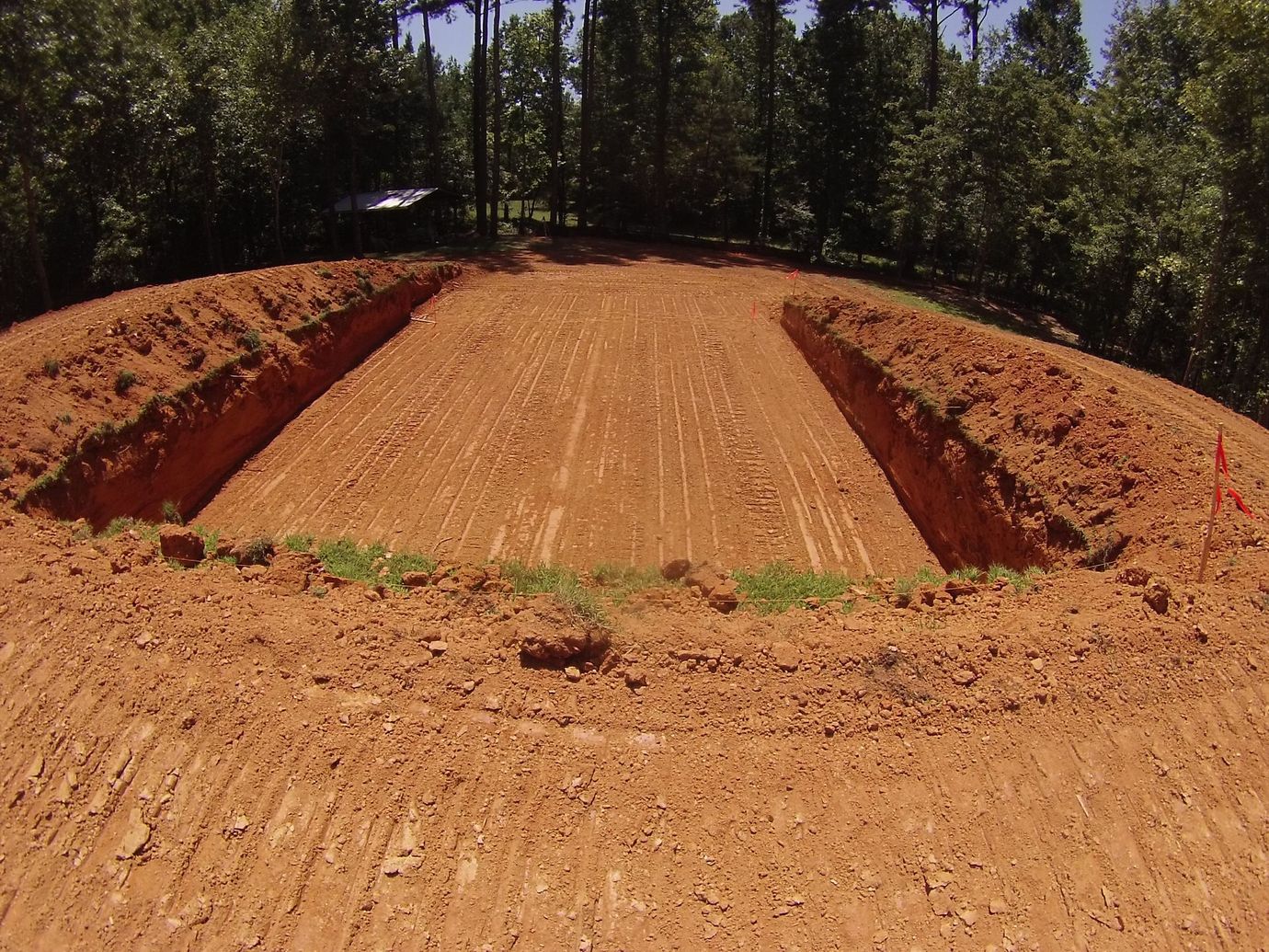 Basement excavation on a sloped North Georgia mountain lot