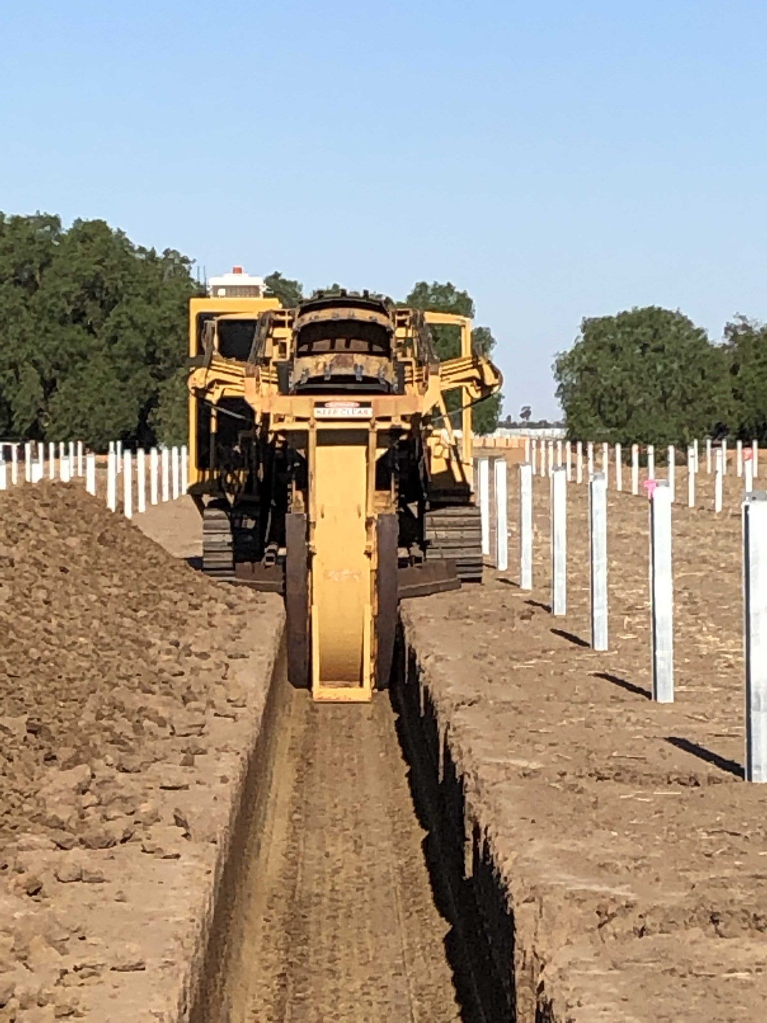 Site preparation and utility trenching