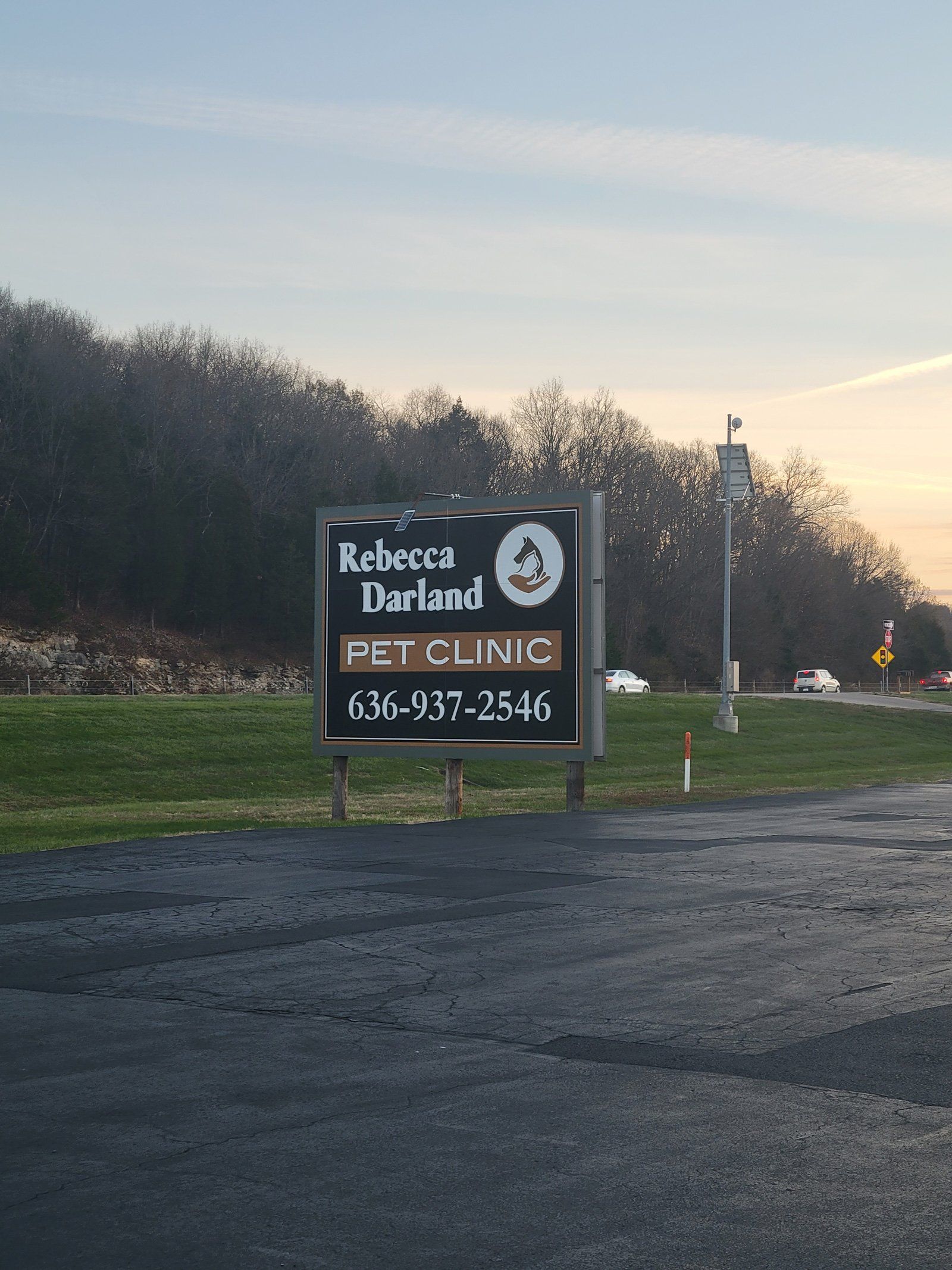 Rebecca darland sign board — Festus, MO — Rebecca Darland Pet Clinic