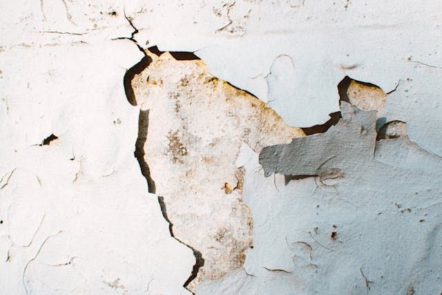 Cracked and peeling paint