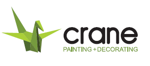 CRANE HQ logo with four colored circles for painting, floor coatings, consumer products, and property repairs