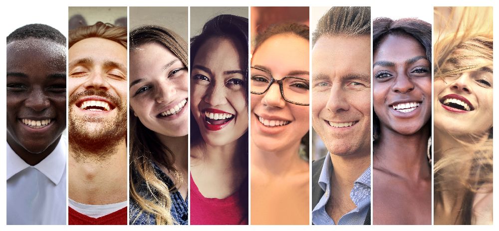 Smiles after professional teeth whitening Smiles after professional teeth whitening