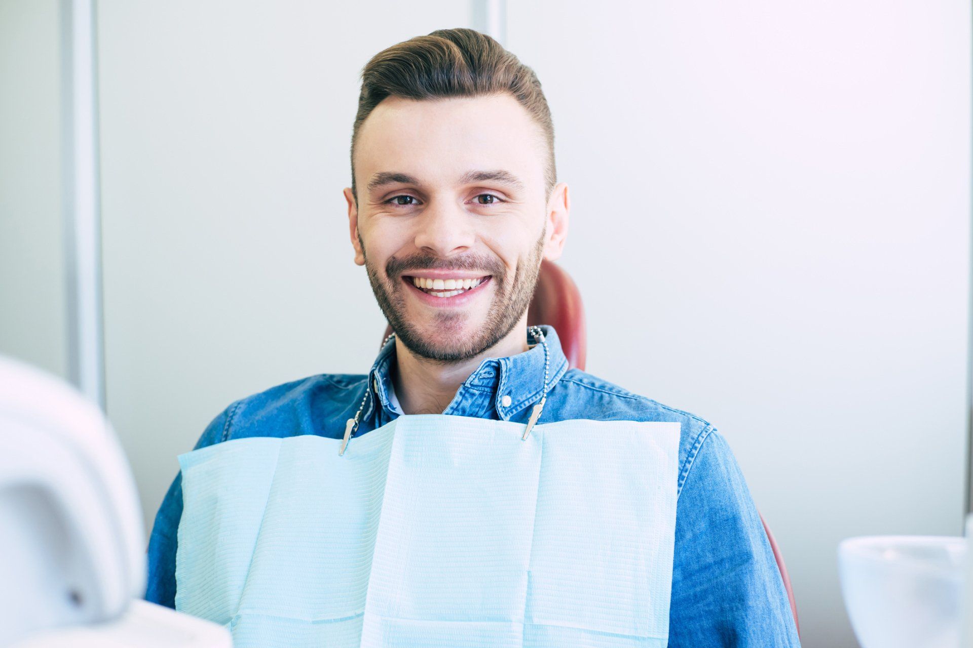 Woman's teeth before and after whitening