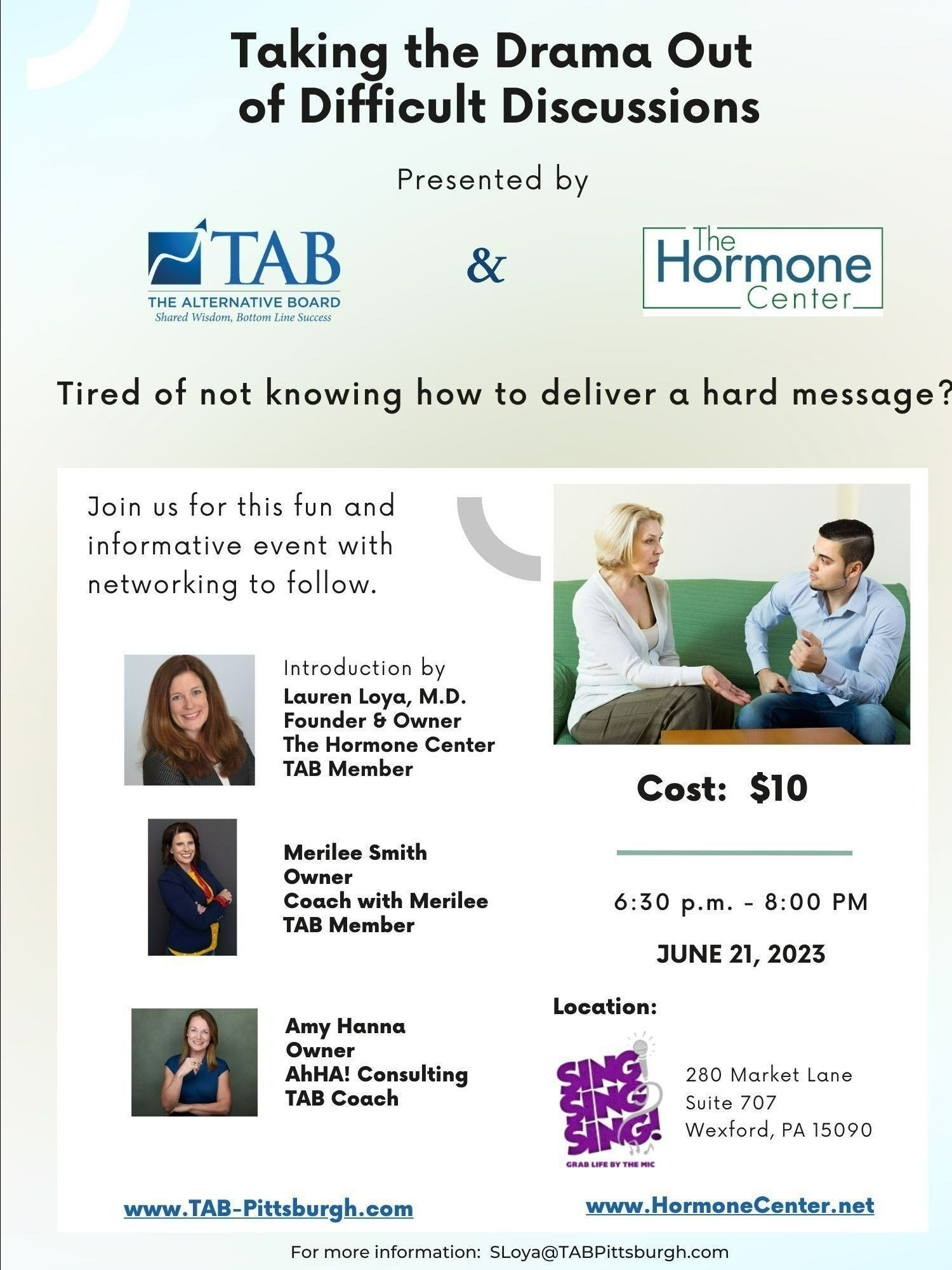 Flyer for event: