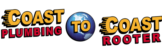 The logo for coast to coast plumbing and rooter