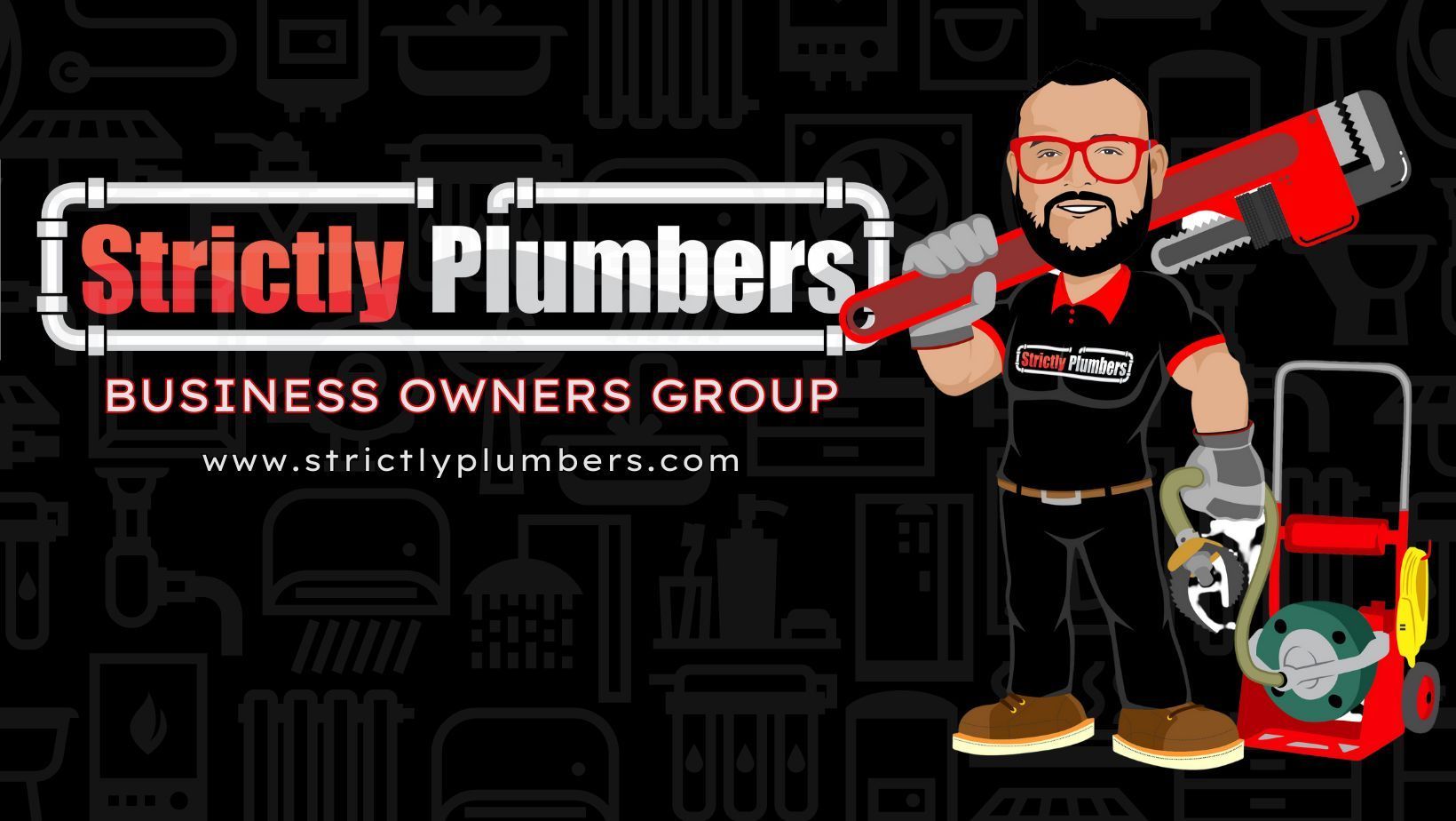 A business card for strictly plumbers business owners group