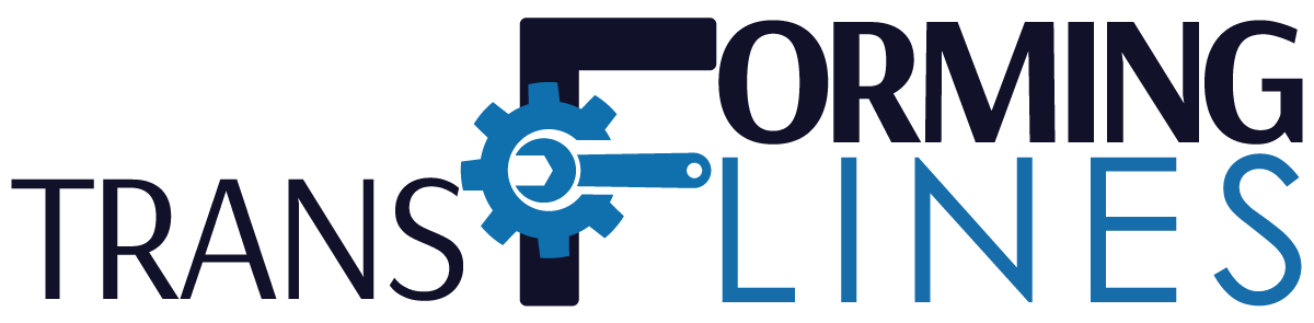 Forming Lines logo with blue gear icon and black-and-blue text