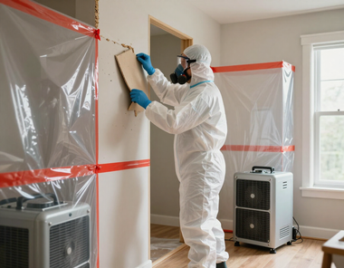 Mold remediation in progress