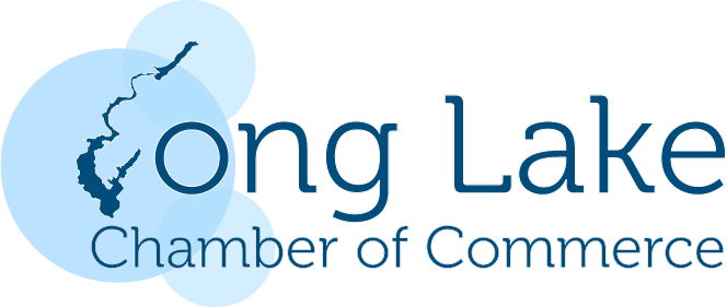 The logo for the long lake chamber of commerce