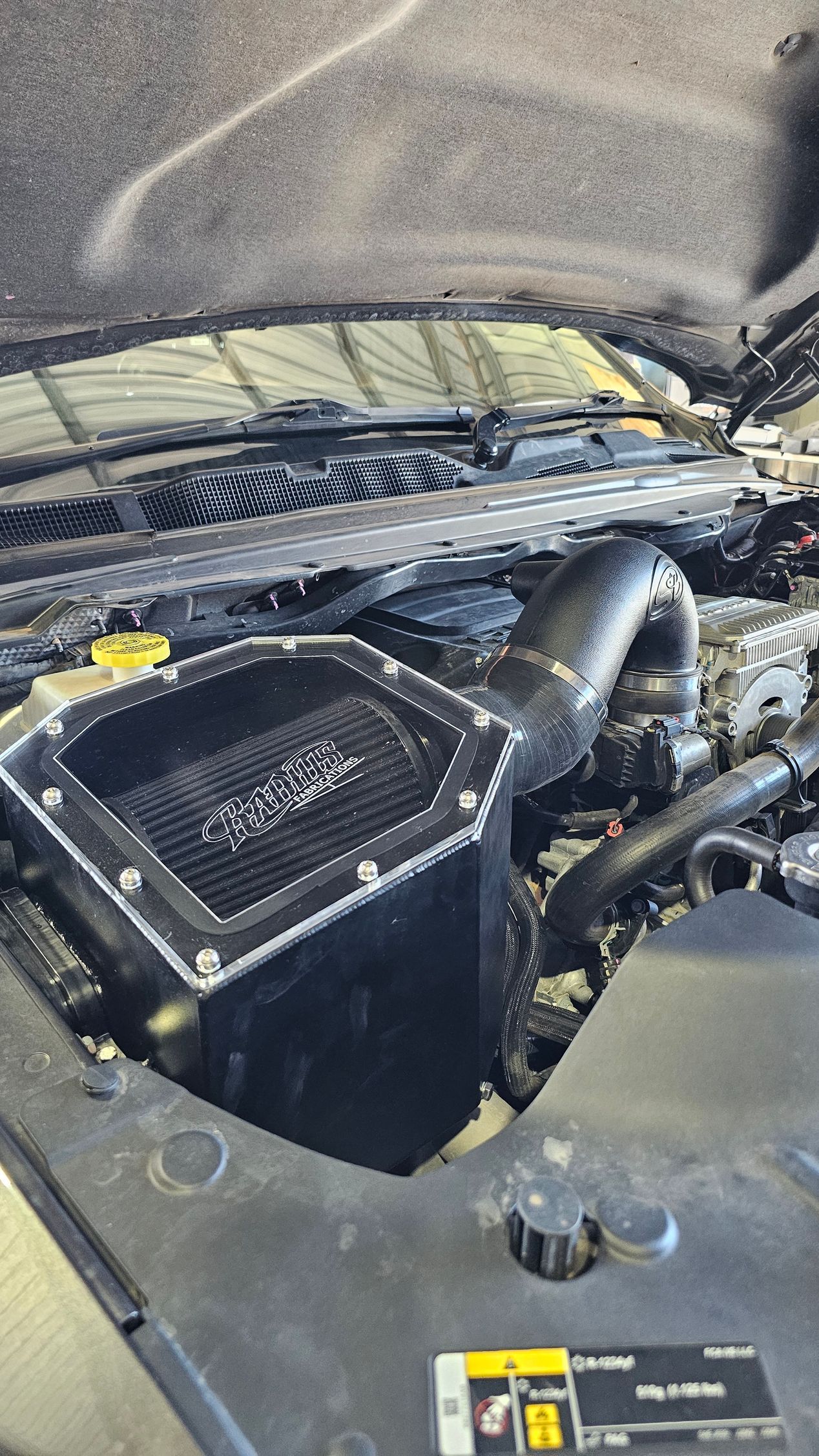 Black Engine Bay With an Aftermarket Air Intake — Track N Back 4x4 In Mareeba, QLD