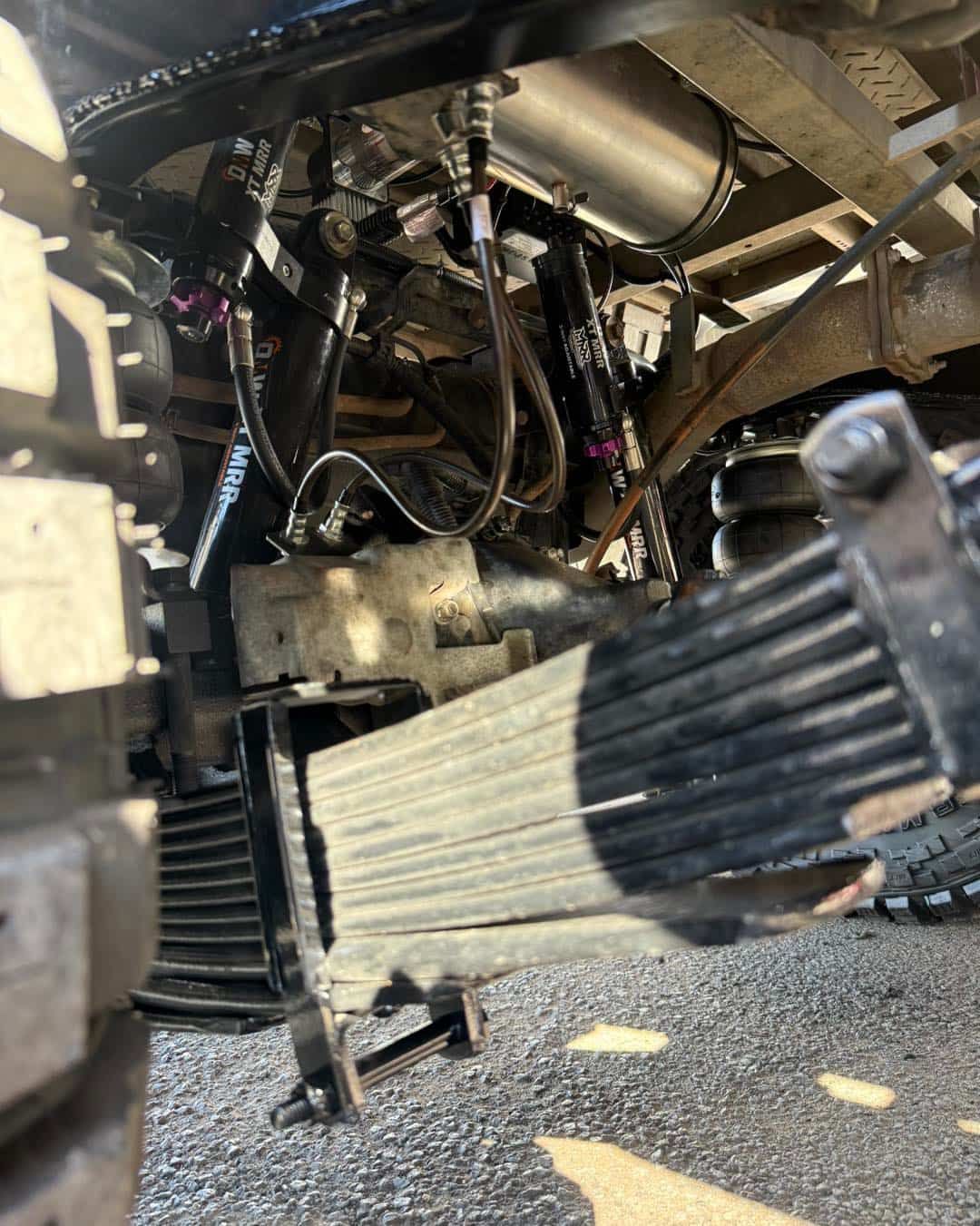 Underside of a Vehicle Showing Suspension Components — Track N Back 4x4 In Townsville, QLD