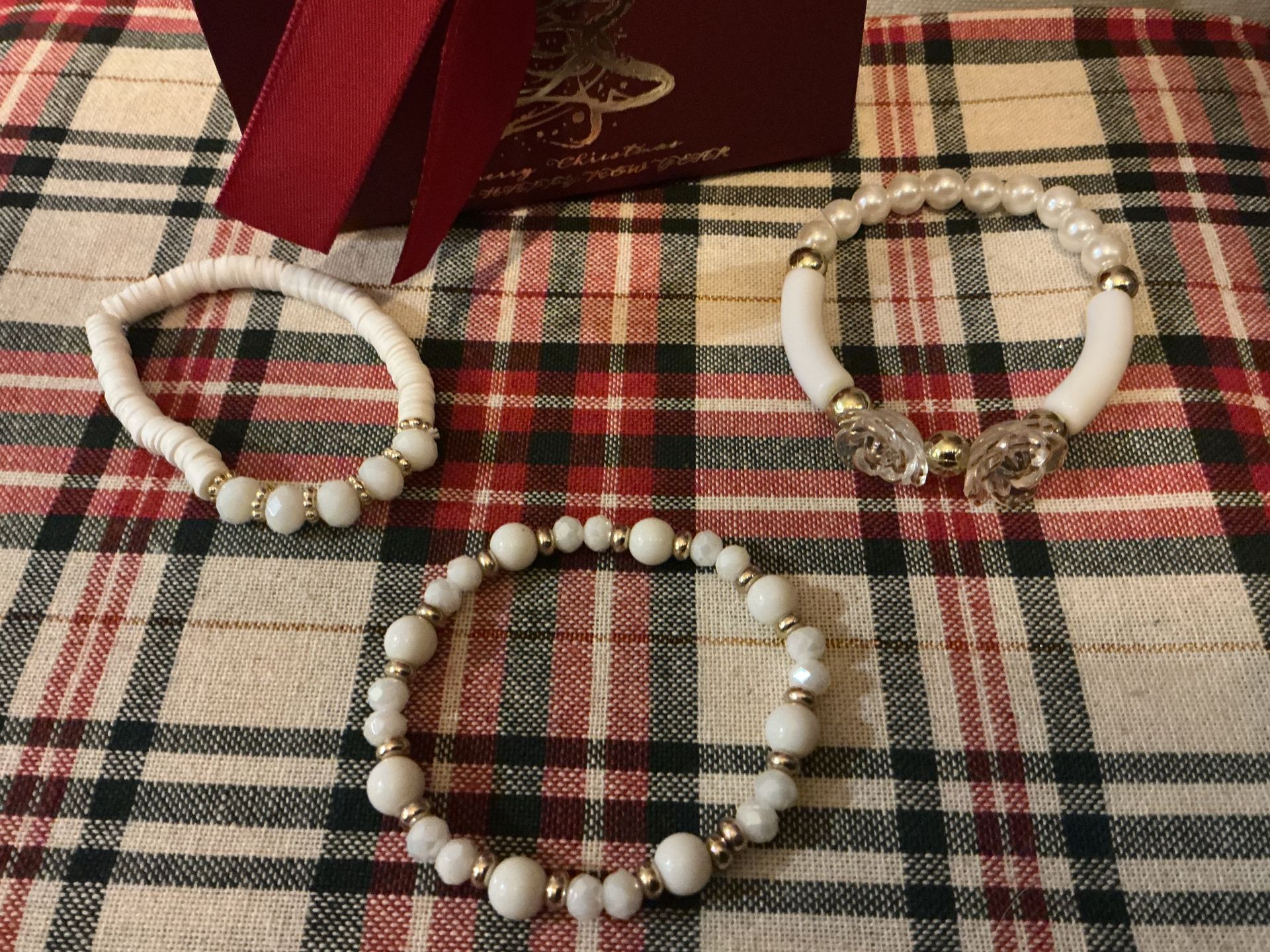 Kerstset 1 wit goud