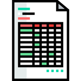A sheet of paper with a spreadsheet on it.