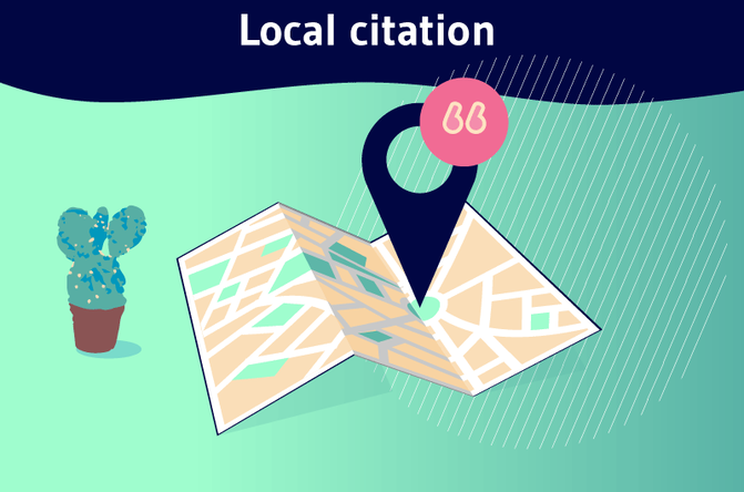 A cactus is sitting next to a map with a pin on it.