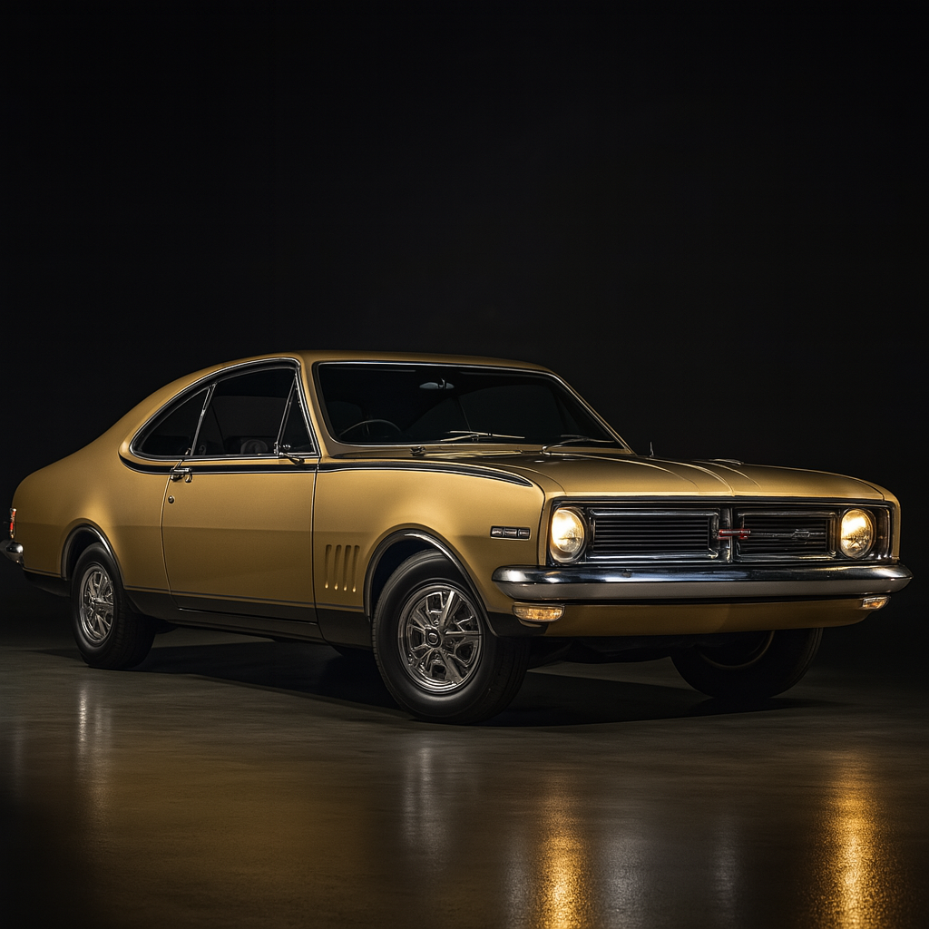 Gold Holden HQ Monaro AI Render