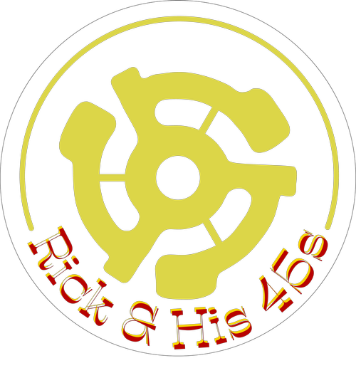A sticker that says ' rick & his ' on it