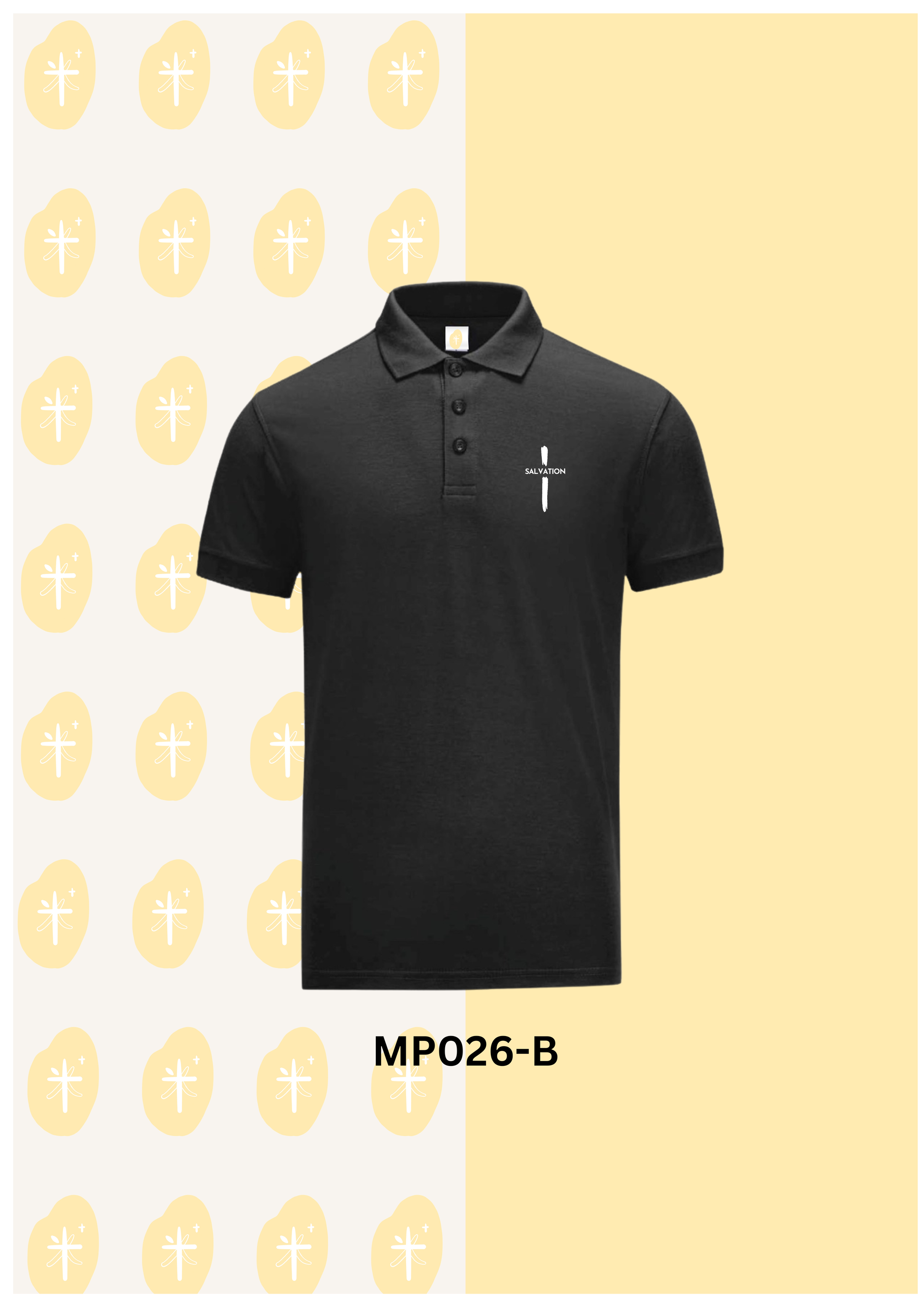 MP026-SALVATION POLO (BLACK)