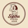 Sifthu Pizza & Bar logo with a woman waving, in brown and cream with the tagline “Your Taste, Your People, Your Moments.”