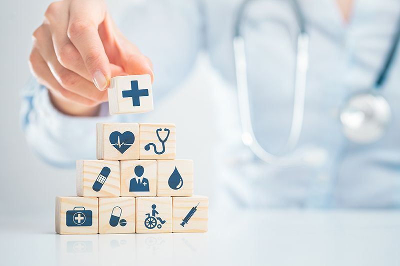 Wood Blocks About Health