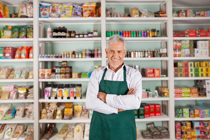 Happy Store Owner