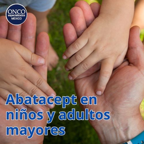 Manos entrelazadas de adulto mayor y niño en tratamiento.