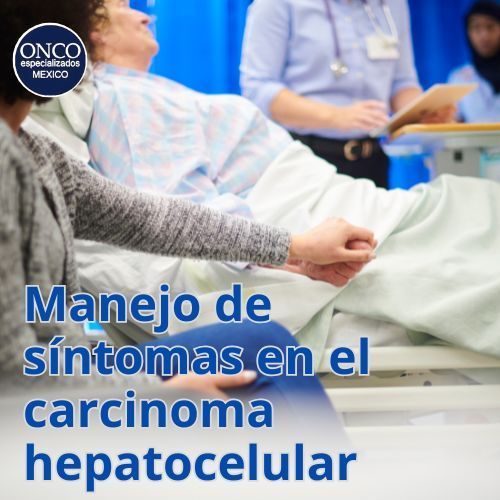 Paciente recibiendo cuidados para el manejo de síntomas del carcinoma avanzado.
