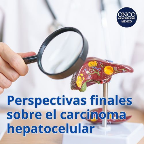Representación médica del hígado para perspectivas finales del carcinoma hepatocelular.