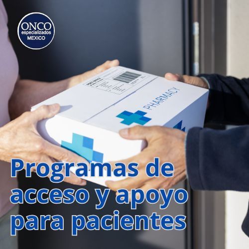 Entrega de caja médica con medicamento.