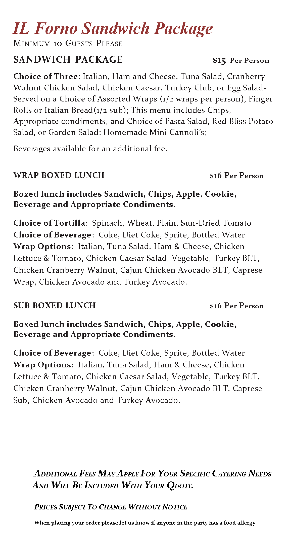 A black and white image of a menu for a restaurant.