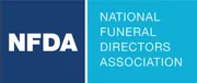 NFDA logo with blue blocks and white text for National Funeral Directors Association
