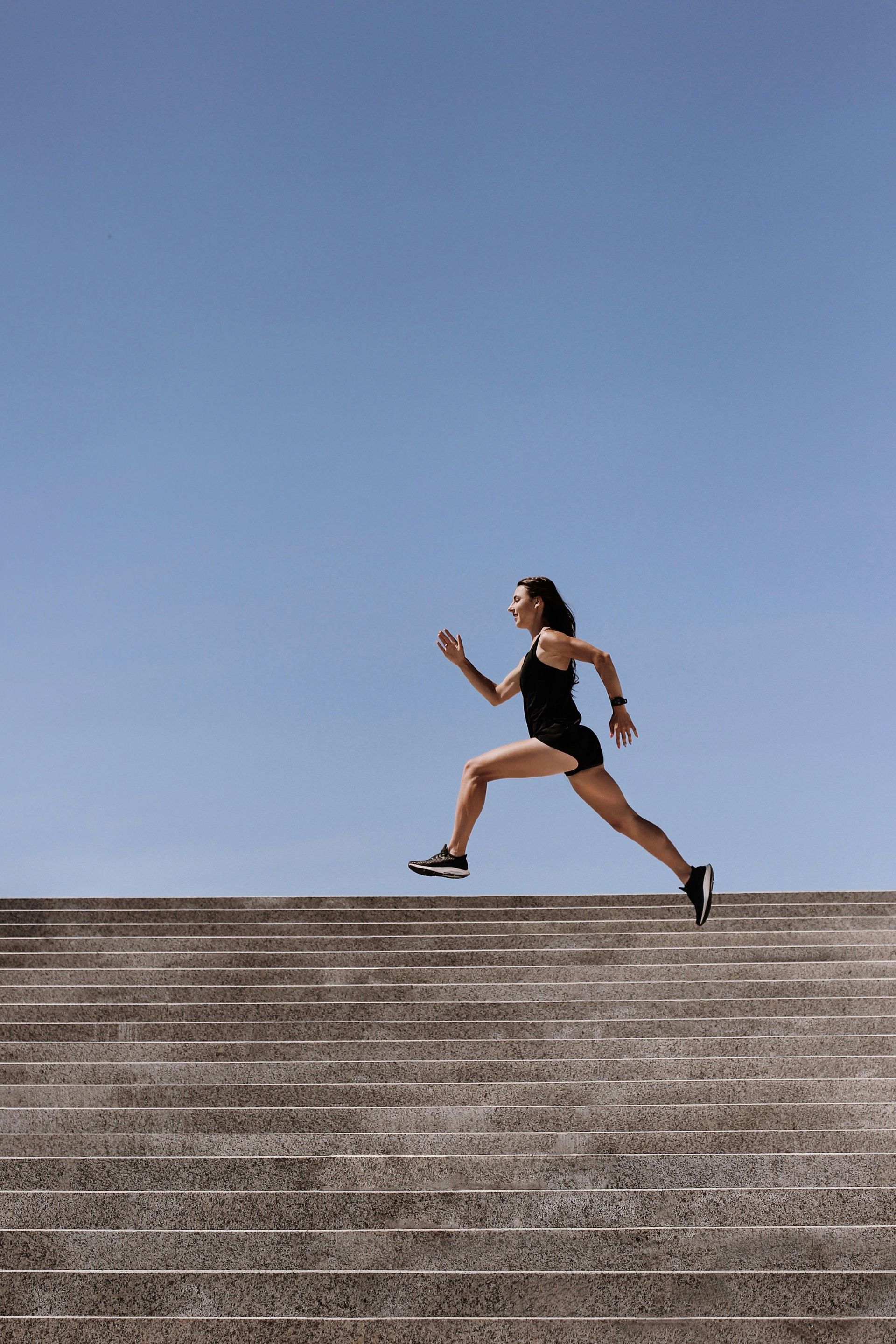 a women running