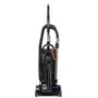 Blue Riccar vacuum cleaner with a long handle and attached hose, on a white background.