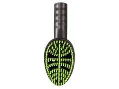 Vacuum cleaner attachments set, black with red brush, includes brush, crevice tool, and adapters.