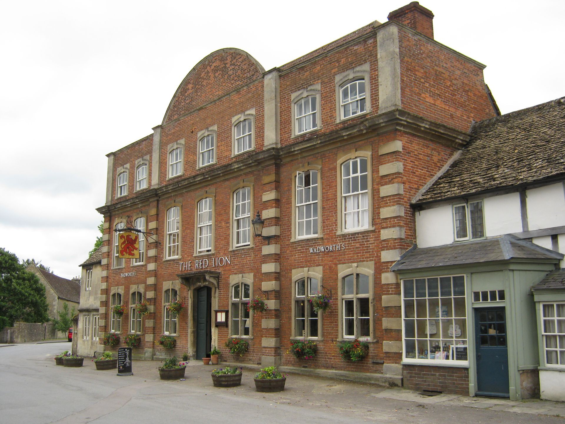 Red building in Lacock