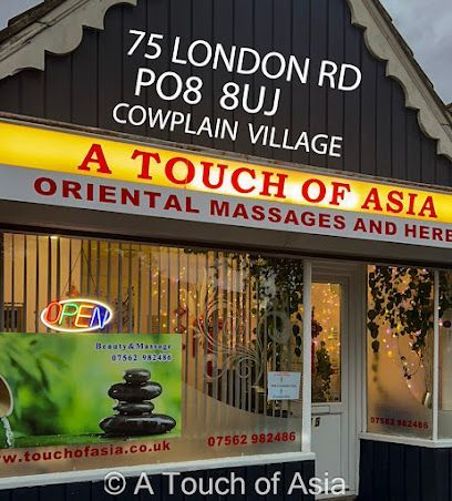 Storefront for “A Touch of Asia” oriental massages and herbs on London Rd in Cowplain Village.