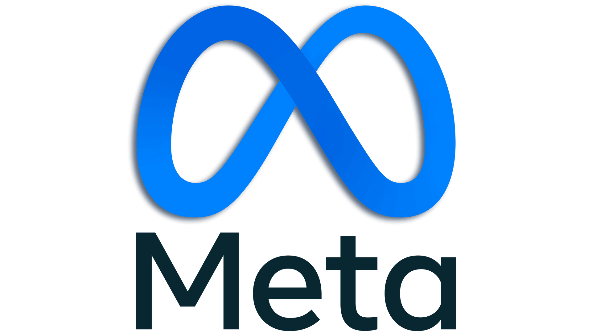 Meta logo with blue infinity symbol above the word “Meta”